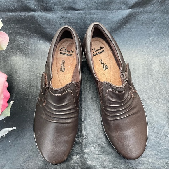 Clarks Everlay CODA Loafers Womens Size 9M Brown Leather - Picture 2 of 7